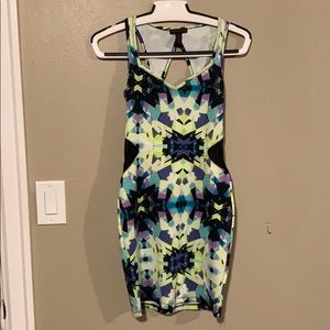 Bodycon party dress multi-color